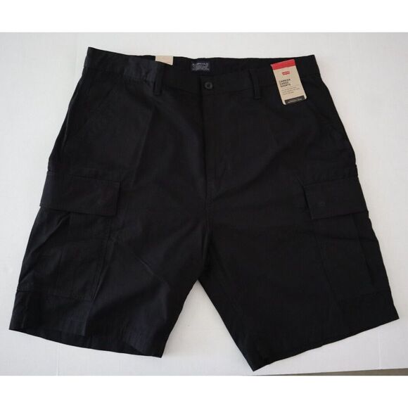 Levi's 232510013 Men's Sz 38 Black Loose-Fit Non-Stretch 9.5" Cargo Shorts - Picture 1 of 7